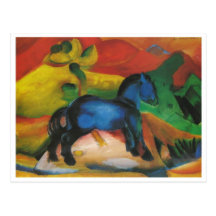 Franz Marc - wenig blaue Öl-Leinwand des Pferd1912 Postkarten