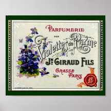 Franzosen Violette Parfüm-Aufkleber Plakatdruck