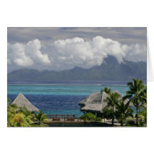 Französisch-Polynesien, Moorea. Eine Ansicht der I Karte