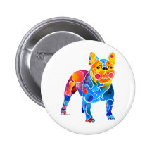 Französische Bulldogge Anstecknadelbuttons