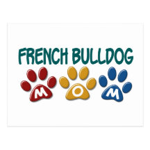 FRANZÖSISCHE BULLDOGGE Mamma-Tatzen-Druck 1 Postkarte