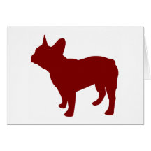 Französische Bulldogge (rot) Karte