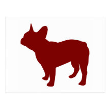 Französische Bulldogge (rot) Postkarte