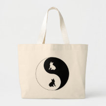 Französische Bulldogge Yin Yang Einkaufstasche