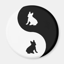 Französische Bulldogge Yin Yang Kühlschrankmagnete