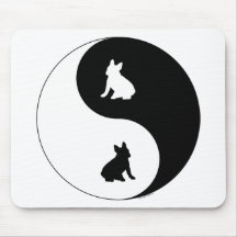 Französische Bulldogge Yin Yang Mousepads