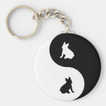Französische Bulldogge Yin Yang Schlüsselanhänger