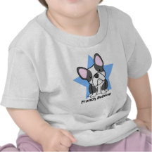 Französische Bulldoggen-Babys Kawaii Stern BWs Shirt