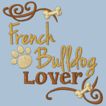 Französische Bulldoggen-Liebhaber bestickte hemden