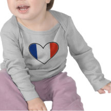 Französische Herz-Flagge Shirt