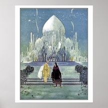 Französische Märchen: Prinzessin und Märchenprinz Posterdruck