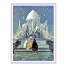 Französische Märchen: Prinzessin und Märchenprinz Postkarte