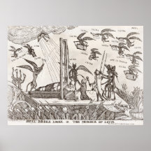Französischer revolutionärer Cartoon Posterdruck