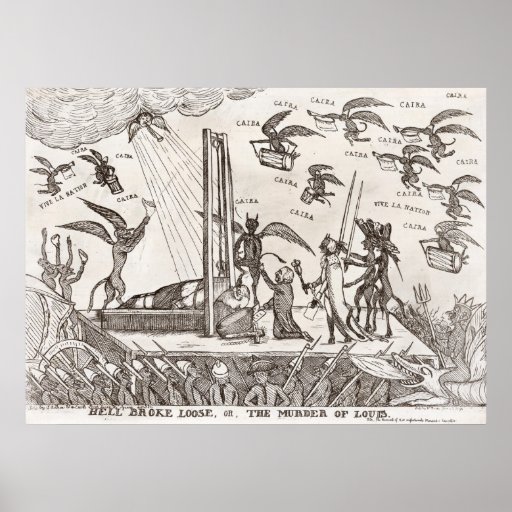 Französischer revolutionärer Cartoon Posterdruck