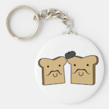 Französischer Toast Keychain Schlüsselbänder
