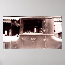 Frau in Eastman Kodak Co.-Auto Plakatdrucke