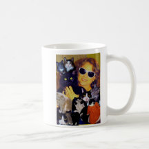Frau mit 12 Katzen Kaffee Tassen