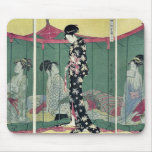 Frau mit einem Besucher durch Kitagawa, Utamaro Uk Mousepad