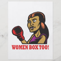 Frauen boxen auch flyerbedruckung
