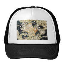 Frauen mit Gänseblümchen-Kunst Nouveau Baseballmützen