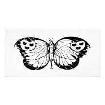 Frauen-Schmetterling Foto Karte