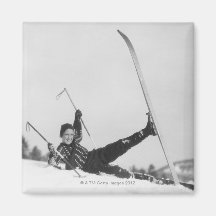 Frauen-Skifahrer 2 Kühlschrankmagnet
