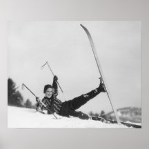 Frauen-Skifahrer 2 Poster