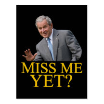 Fräulein Me Yet? Spaß Bushs George Bush Anti-Obama Postkarten