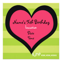 Freche Herz Brithday Einladung