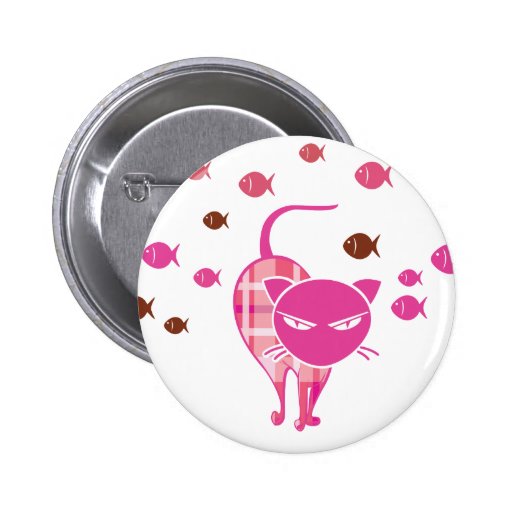 Freche Katze Anstecknadelbuttons