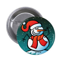 Frecher Schneemann Anstecknadelbuttons