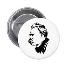 Frederich Nietzsche Porträt-Knopf Button
