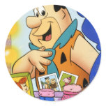 Fredflintstone-Blick im Spiegel aufkleber