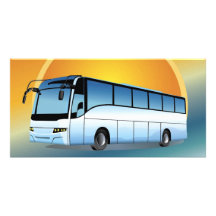 FreeVector-Bus Transport-Reisereisen Individuelle Foto Karte