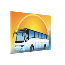 FreeVector-Bus Transport-Reisereisen Galerie Gefaltete Leinwand
