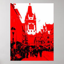 Freiburg Martinstor rot Posters
