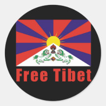 Freie Tibet-Flagge Aufkleber