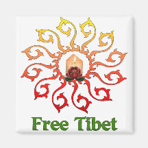 Freie Tibet-Kerze Kühlschrankmagnete
