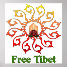 Freie Tibet-Kerze Plakatdrucke