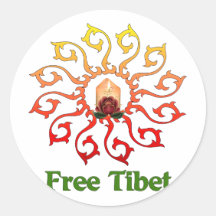 Freie Tibet-Kerze Sticker