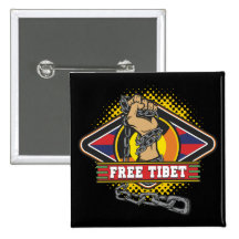 Freie Tibet-Ketten Button