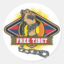 Freie Tibet-Ketten Runde Aufkleber