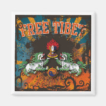 Freie Tibet-Schmutz-Kunst Kühlschrankmagnet