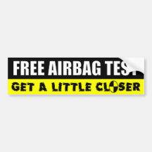 Freier Airbag-Test - erhalten Sie wenig naher Auto Sticker
