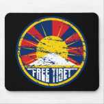 Freier runder Schmutz Tibets Mousepads