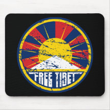 Freier runder Schmutz Tibets Mousepads