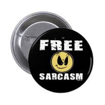 Freier Sarkasmus-Knopf Button