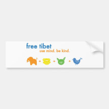 Freier Tibet-Autoaufkleber