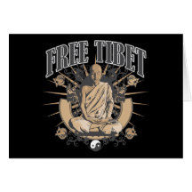 Freier Tibet-Mönch Grußkarte