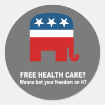 Freies Gesundheitswesen - wollen Sie, um Ihre Frei Runder Sticker